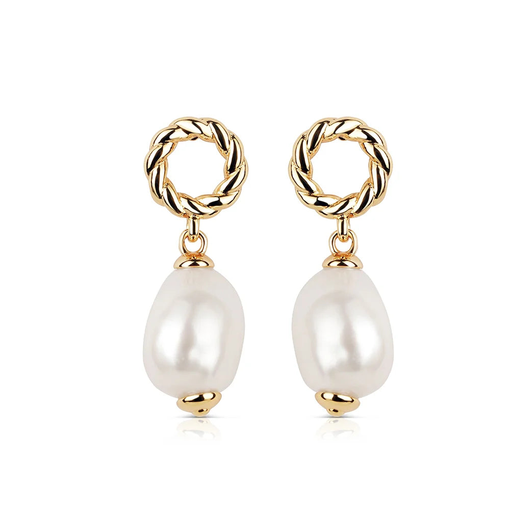 Sappho Baroque Pearl Drop Earrings