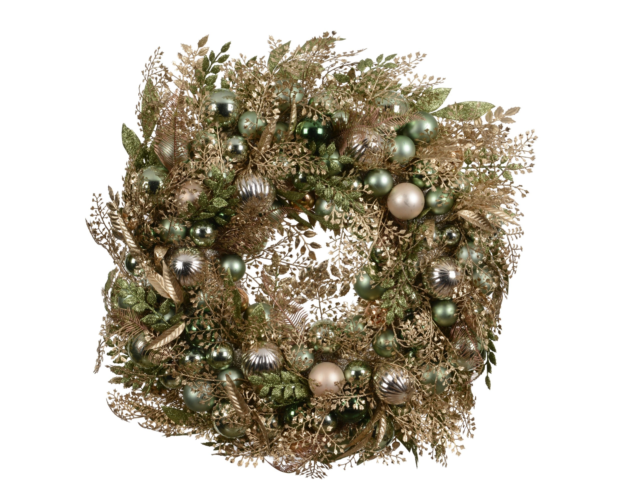 Gold and Green Wreath 70cm
