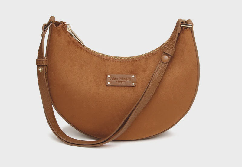Suede Kensington Shoulder/CBB, Fudge