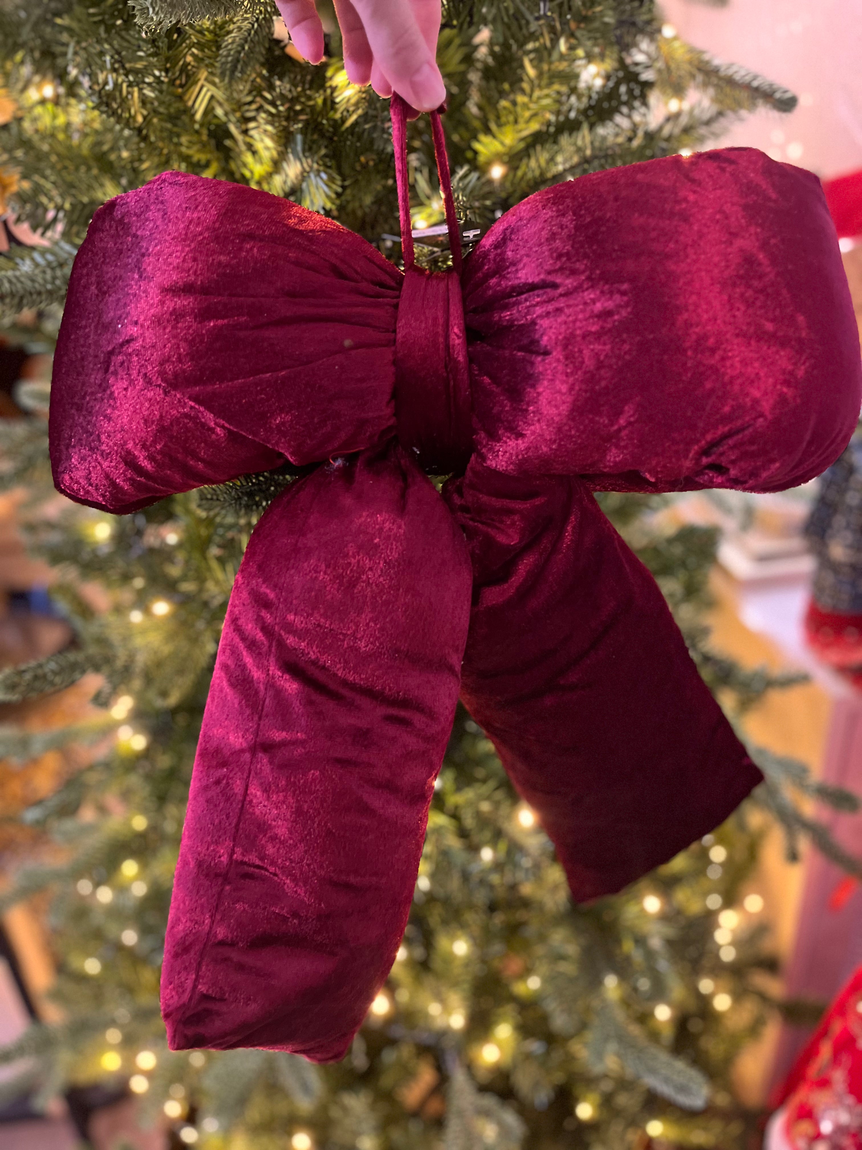 Wine Velvet Bow