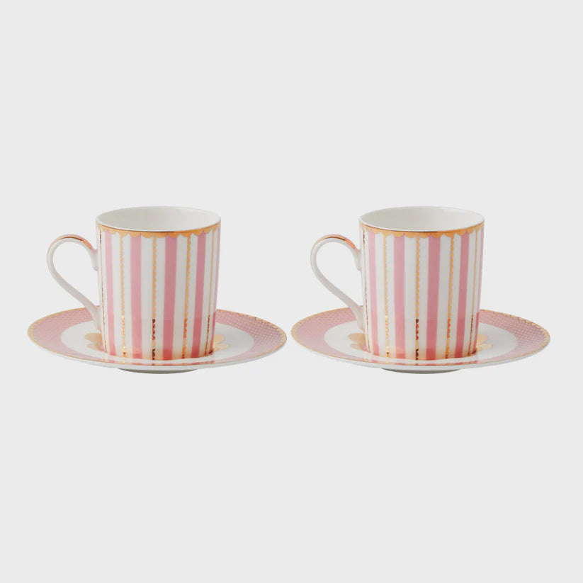 Regency Tea's & C's Demi Set of 2 Cups & Saucers