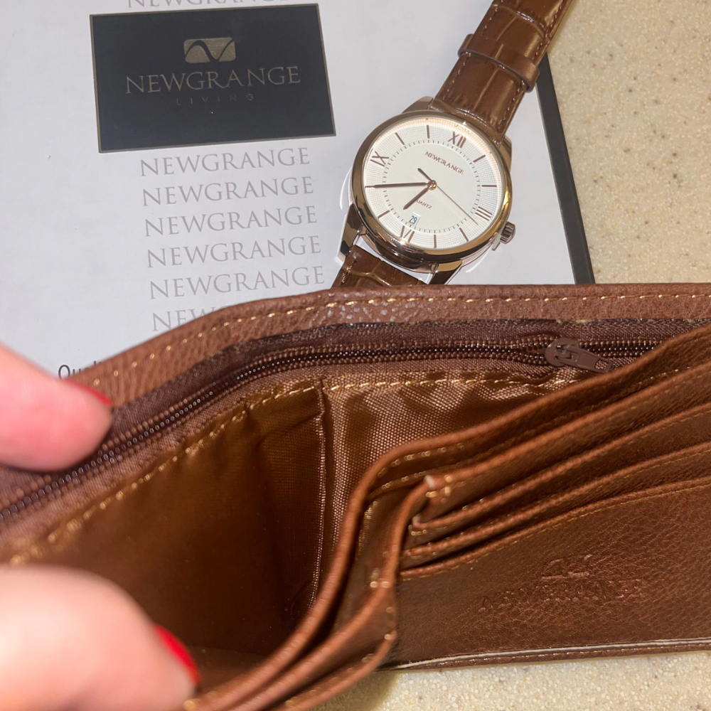 Watch & Wallet Gift Set - Brown - The Gift & Art Gallery