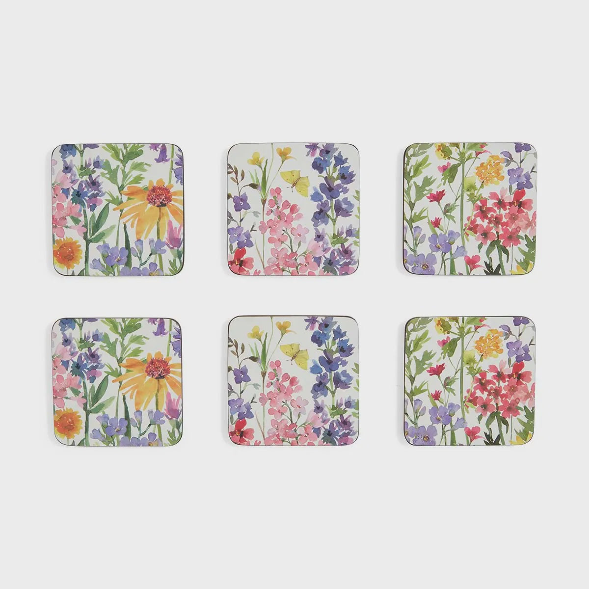 Wildflower Coasters, S/6
