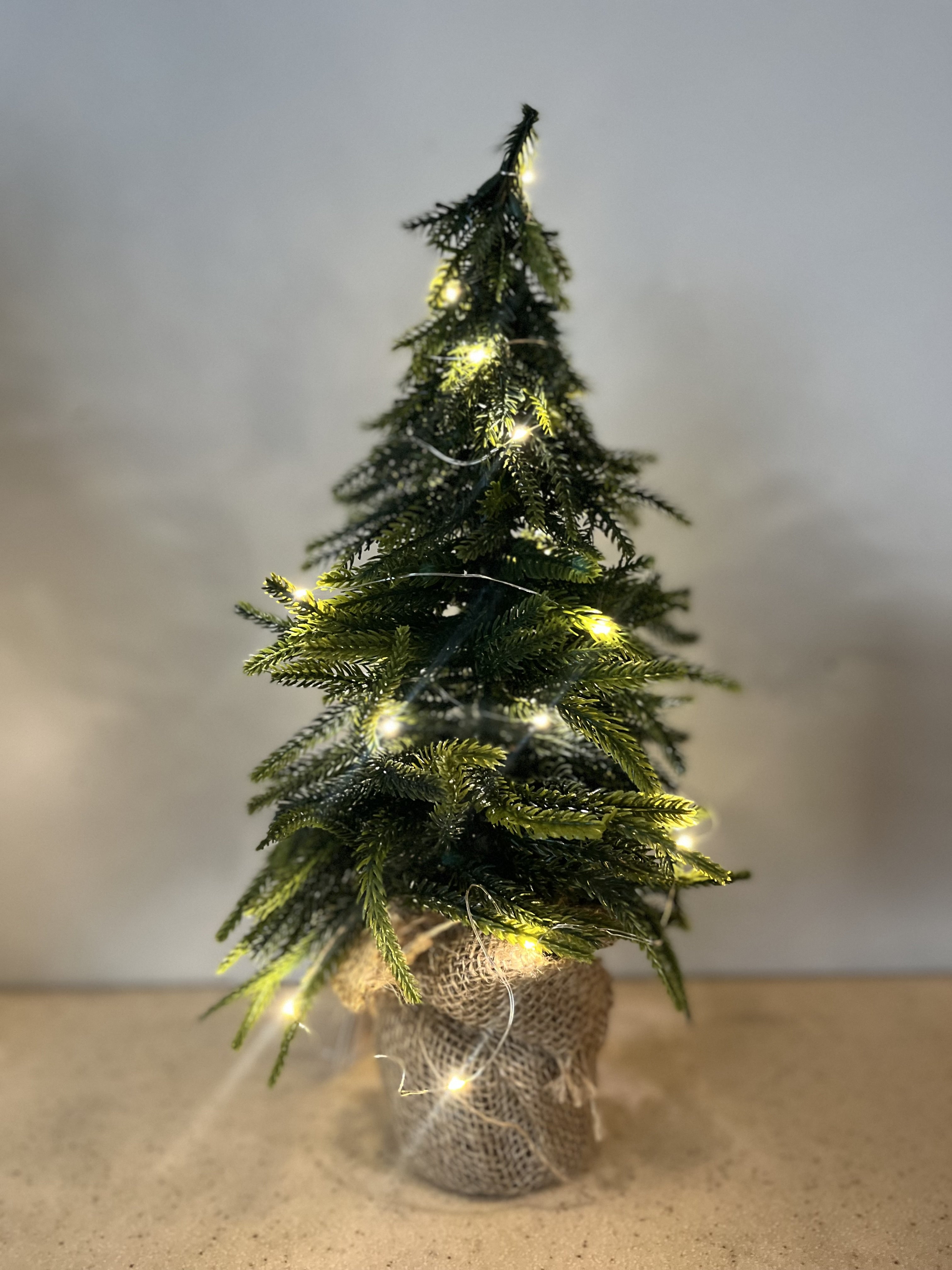 LED Christmas Tree in Sack Green 35CM