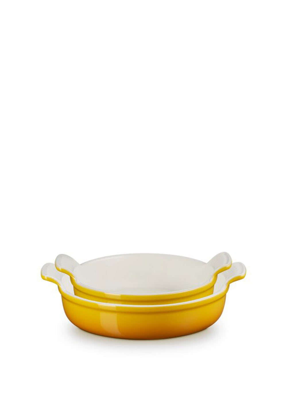 Le Creuset Heritage Set Of 2 Round Dishes, Nectar - The Gift & Art Gallery