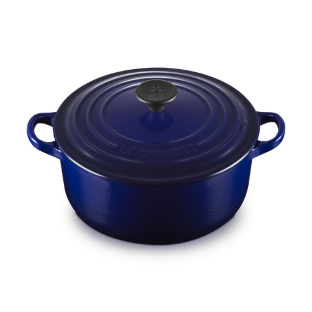 Cast Iron Classic Round Casserole, Indigo