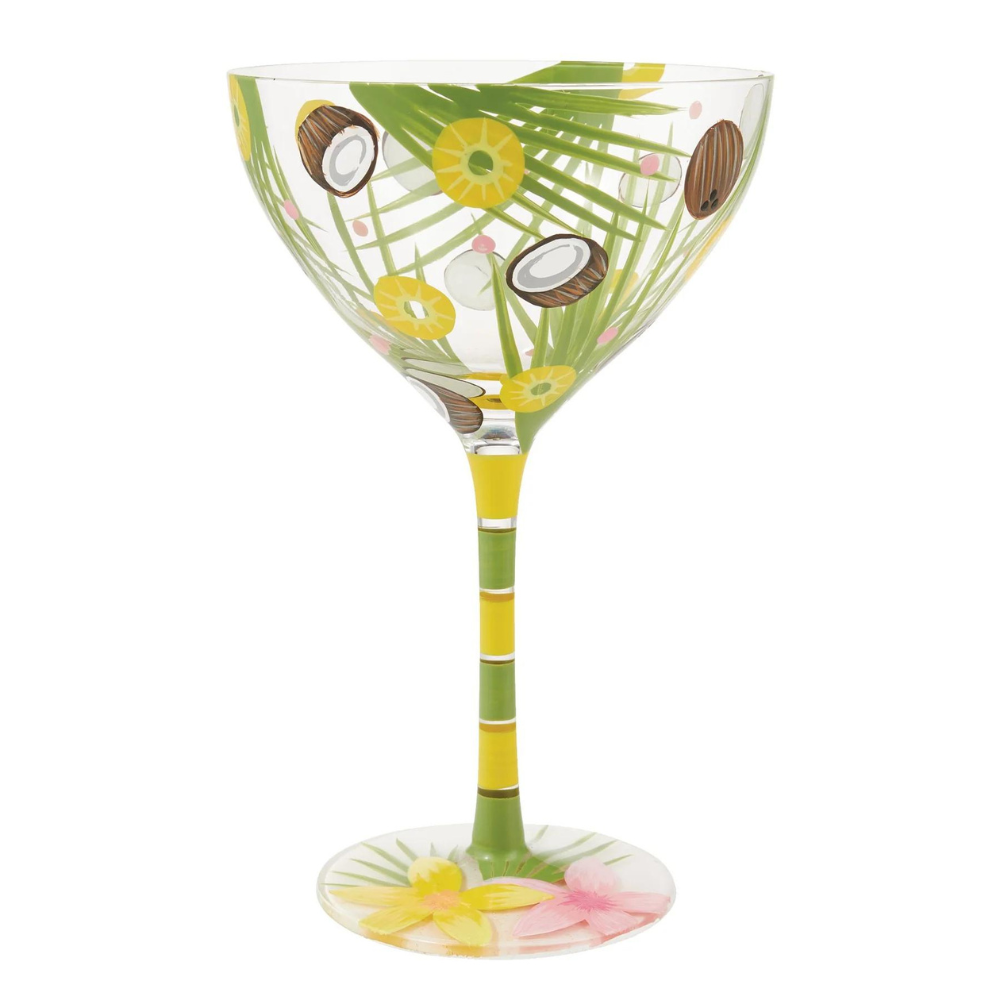 Shaken Pina Colada Cocktail Glass - The Gift & Art Gallery