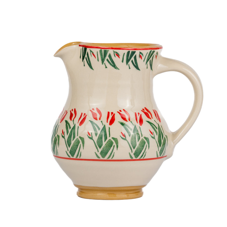 Medium Jug Red Blooms