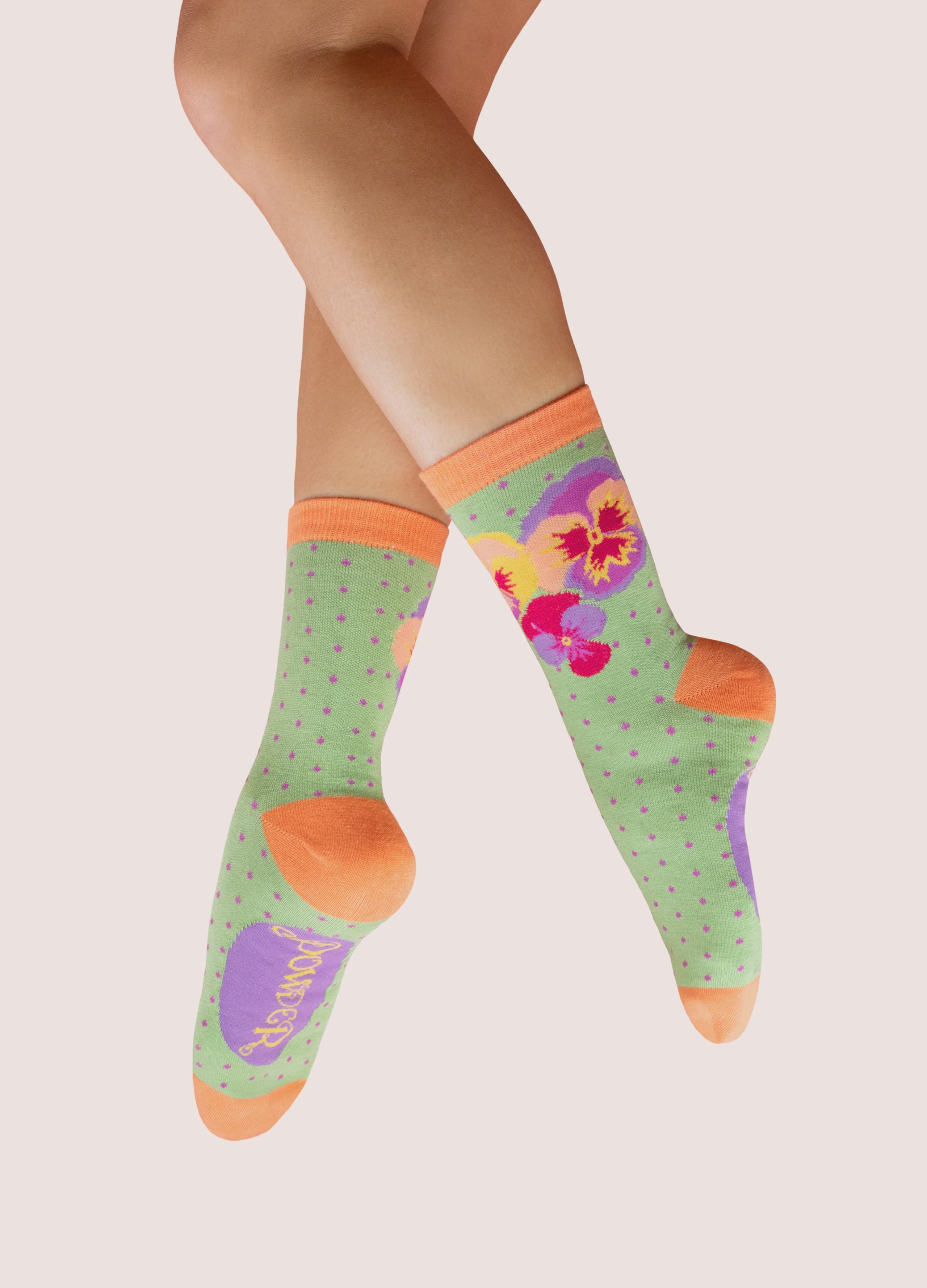 Spring Pansies Ankle Socks