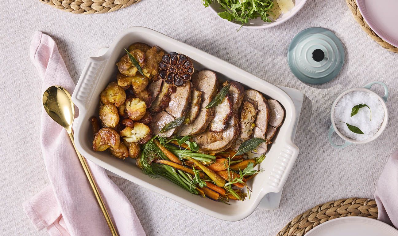 Le Creuset 26cm Stoneware Heritage Rectangular Dish, Sea Salt