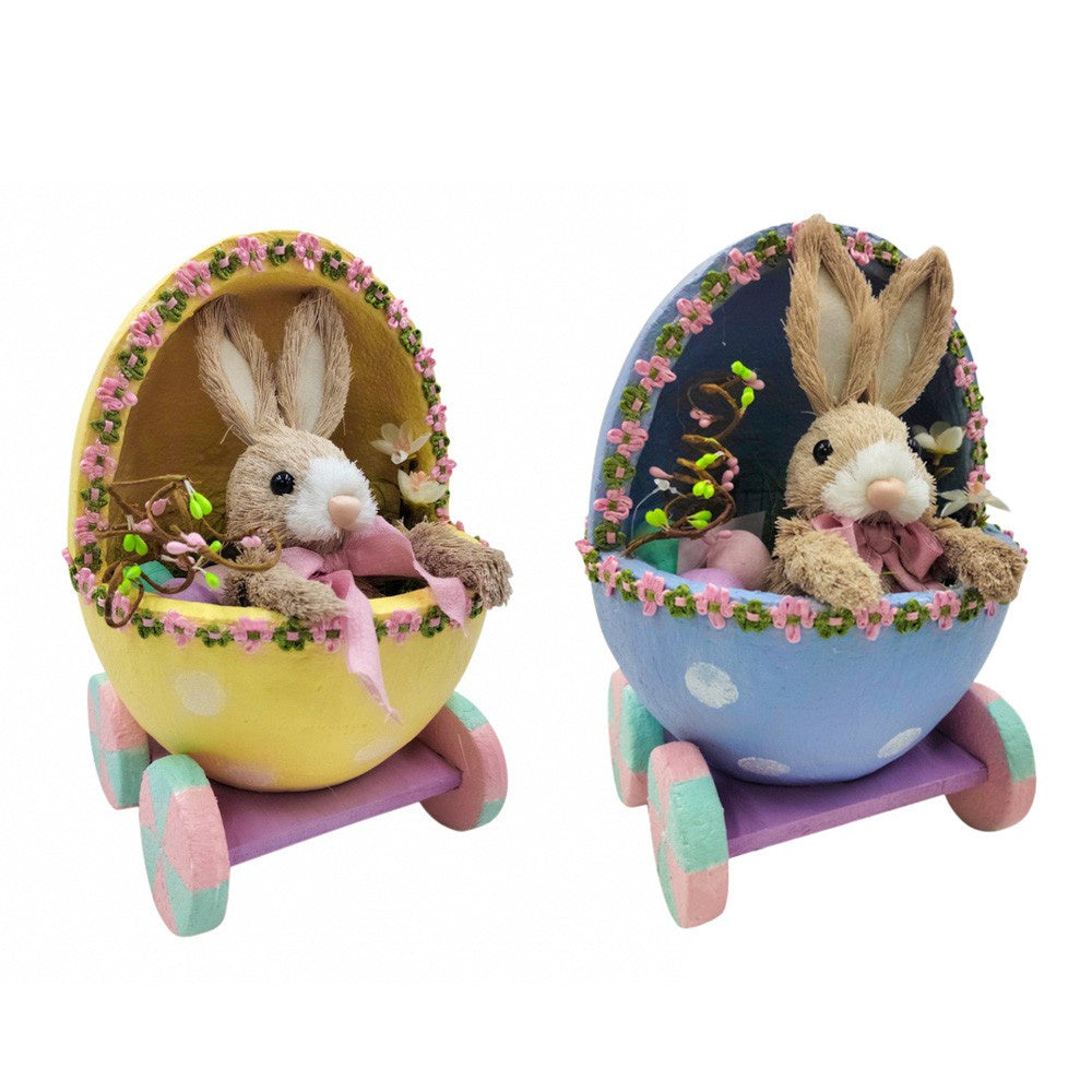 Bunny in Egg Carriage