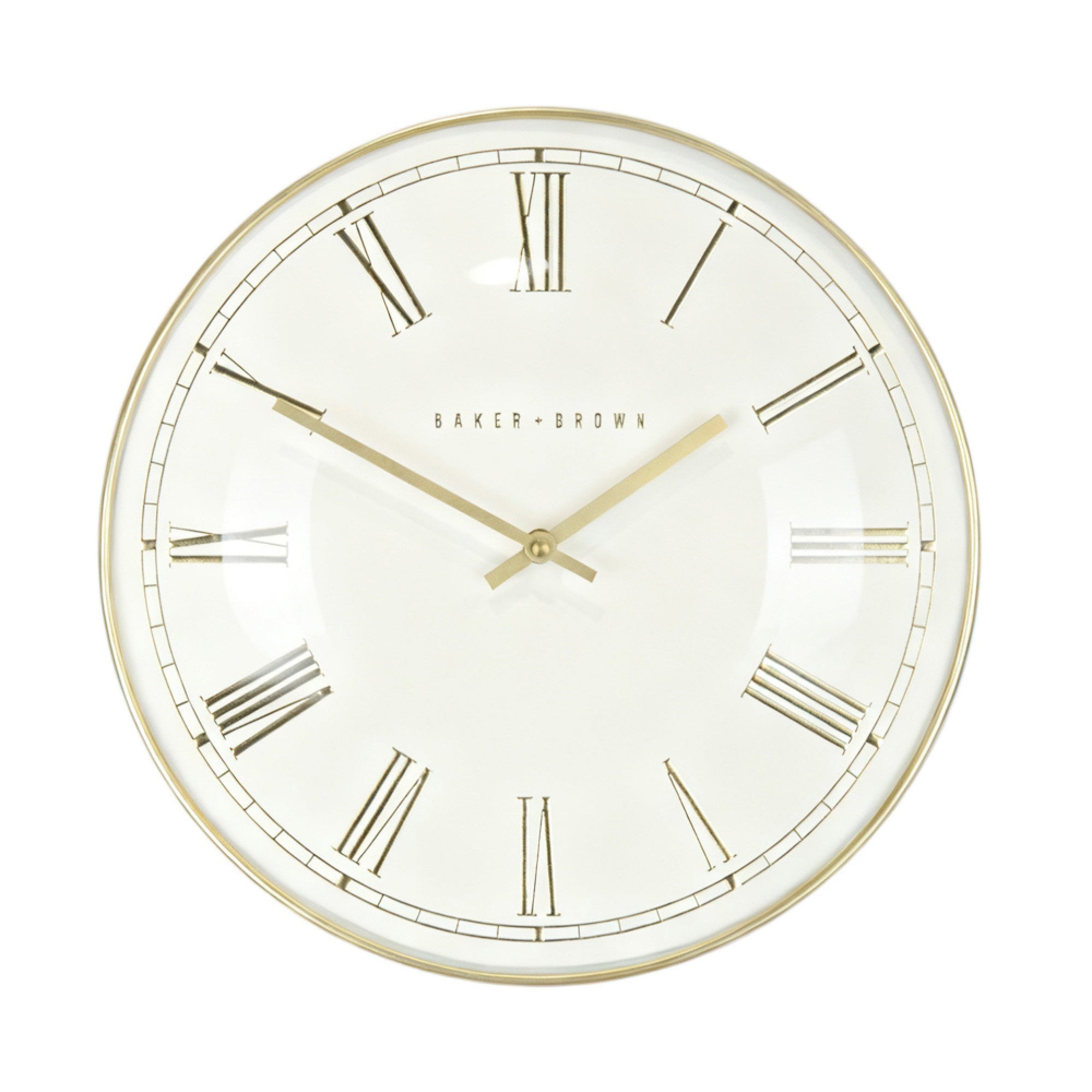 Pesaro Wall Clock Gold/White