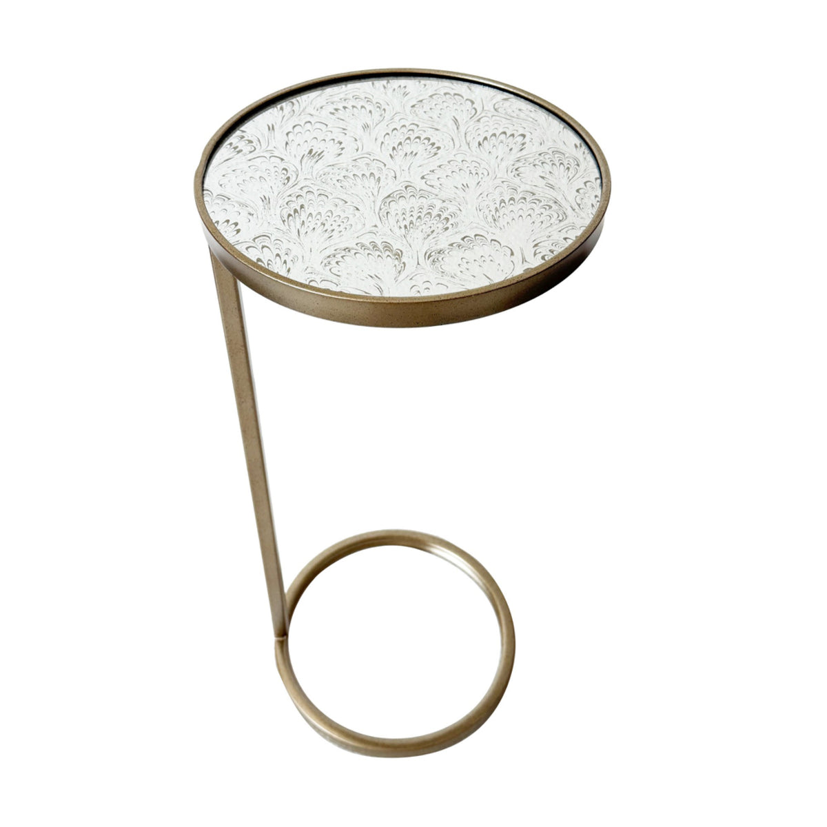 Lyra Pedestal Table Champagne