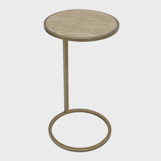 OscarRound Side Table, Tan