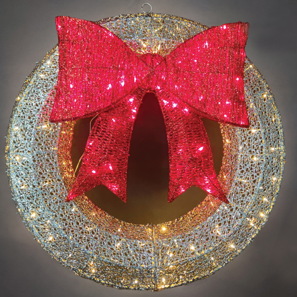 Red Bow Wreath