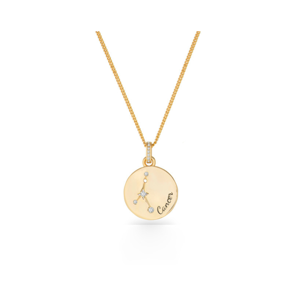 Zodiac Gold Pendant - Cancer