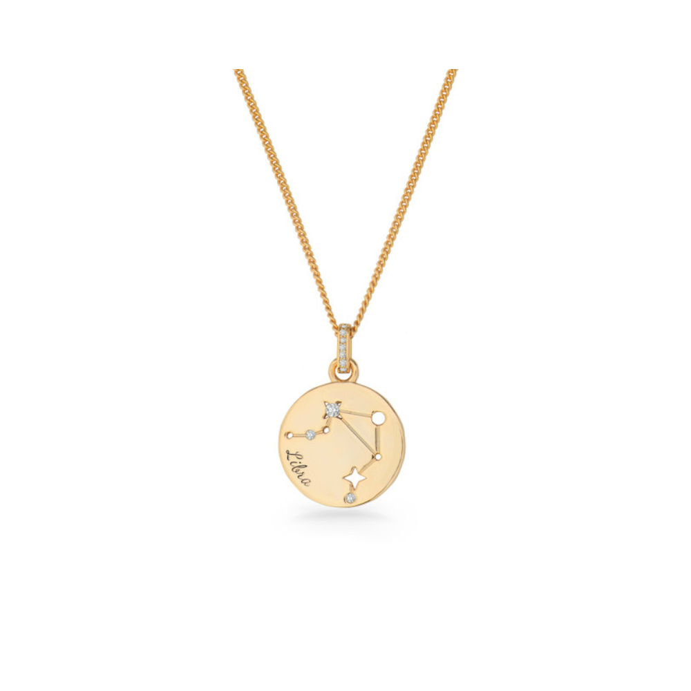 Zodiac Gold Pendant - Libra