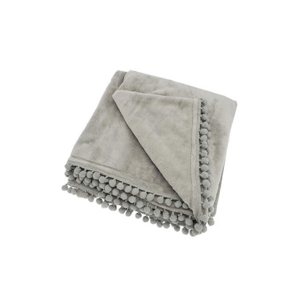 Walton & Co Grey Cashmere Touch Throw - The Gift & Art Gallery