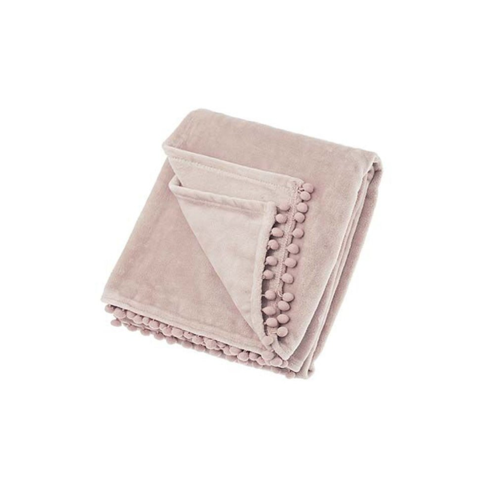 Walton & Co Blush Nude Cashmere Touch Throw - The Gift & Art Gallery