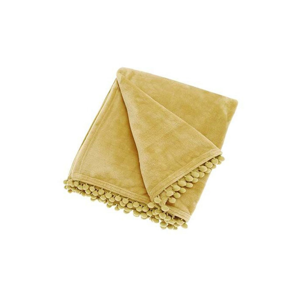 Walton & Co Mustard Cashmere Touch Throw - The Gift & Art Gallery