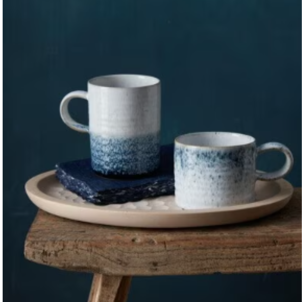 Kiln Blue Small Ridged Mug - The Gift & Art Gallery