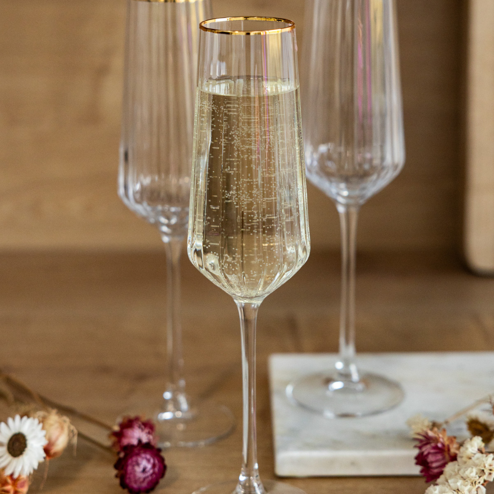 Kenmare Champagne Flutes, Set of 4