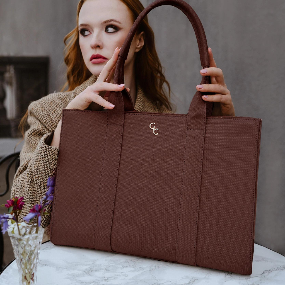 XL Tote Mauve Canvas - The Gift & Art Gallery