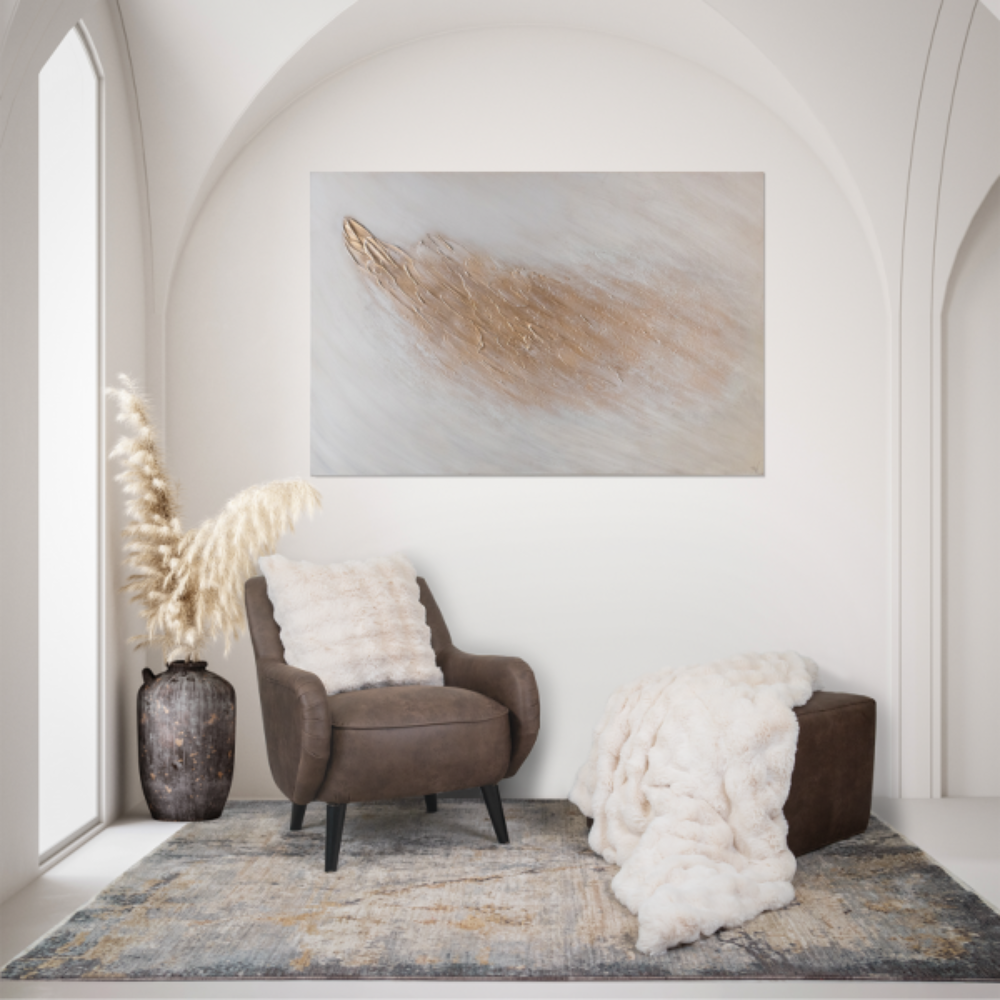 Tempest Rug Grey/Gold - The Gift & Art Gallery
