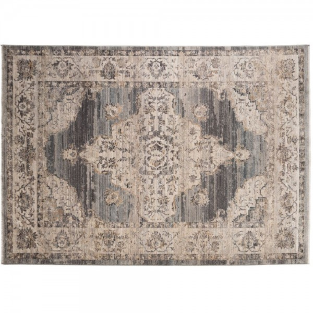 Vintage Damask Rug Grey - The Gift & Art Gallery