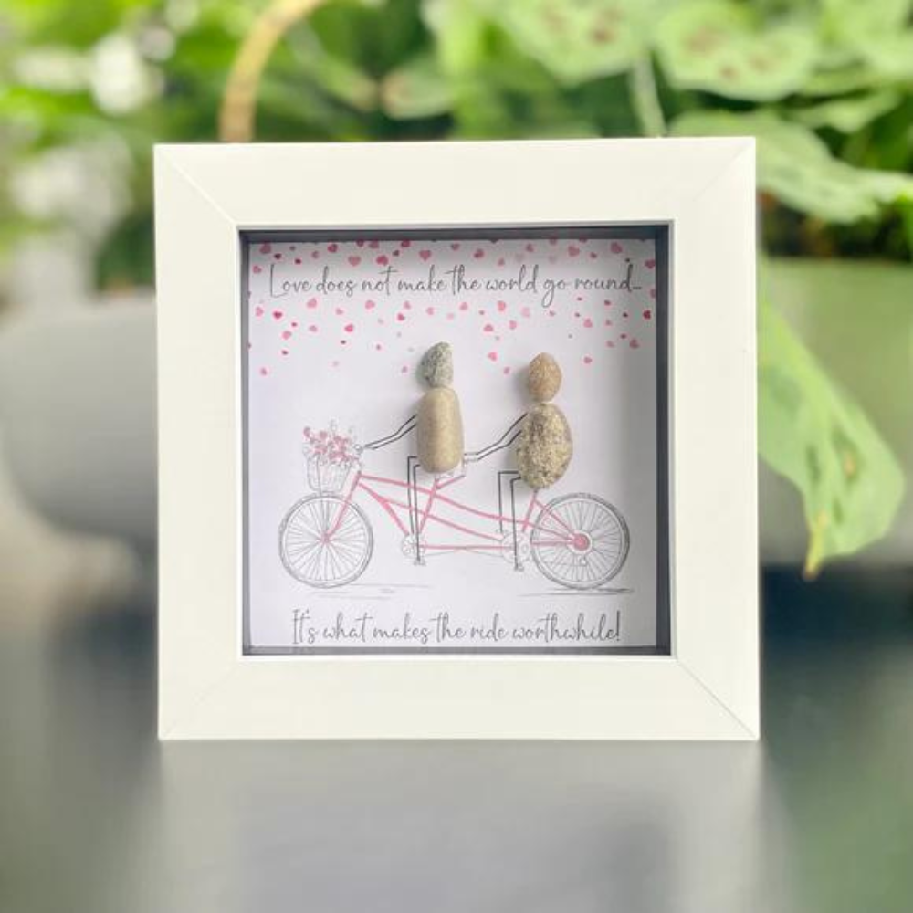 Love Does Not Make The World Go Round Thread Pebble Picture - The Gift & Art Gallery