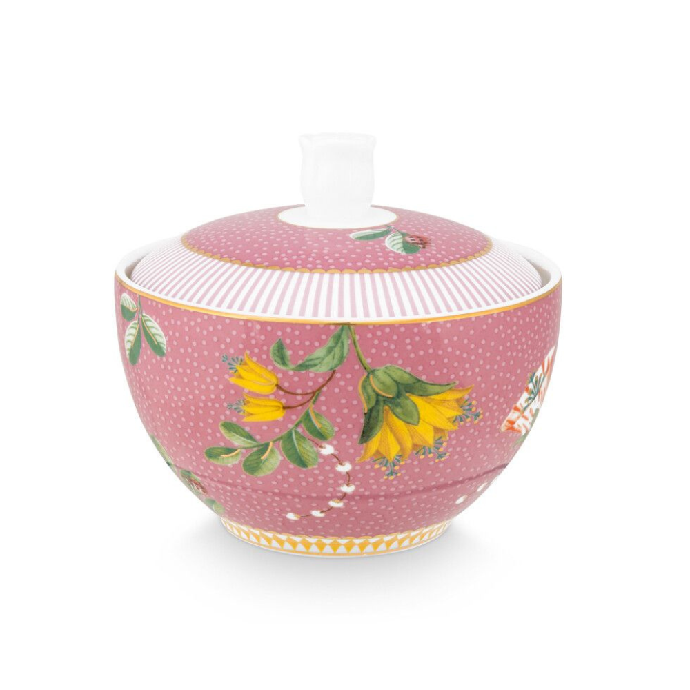 La Majorelle Lidded Sugar Bowl, Pink - The Gift & Art Gallery