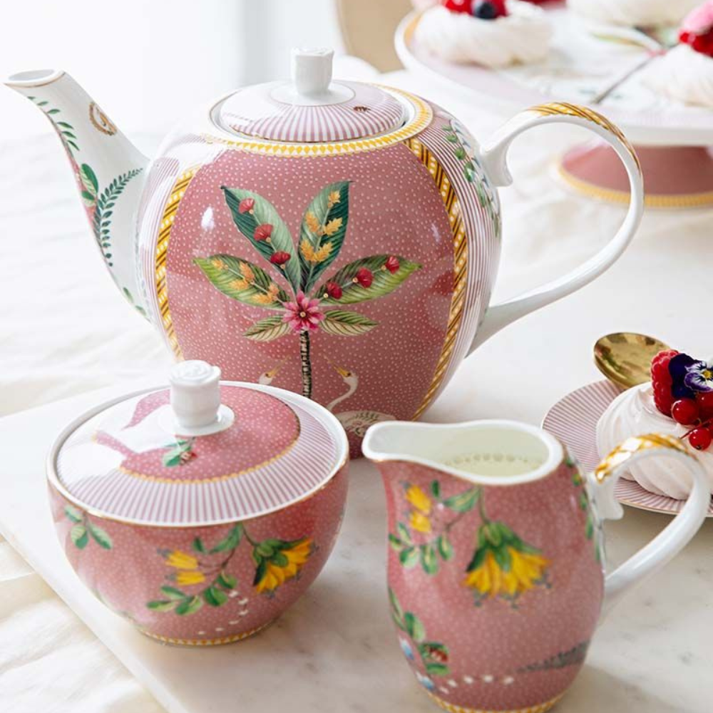 La Majorelle Lidded Sugar Bowl, Pink - The Gift & Art Gallery