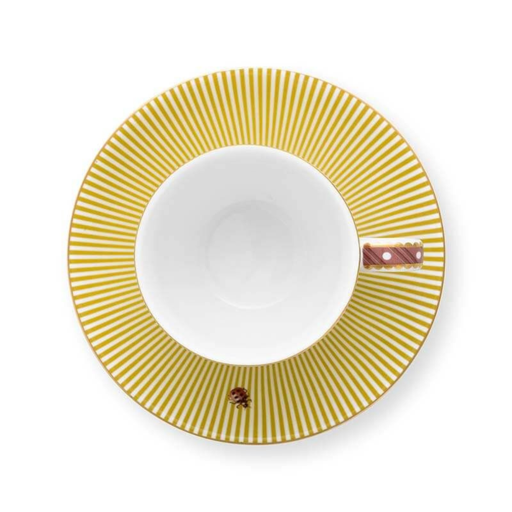 La Majorelle Espresso Cups & Saucers, Yellow Set of 2 - The Gift & Art Gallery