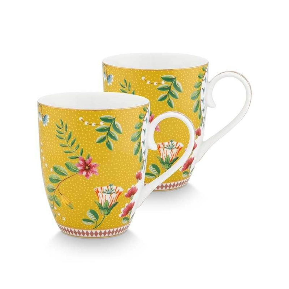 La Majorelle Mugs Set of 2, Yellow - The Gift & Art Gallery