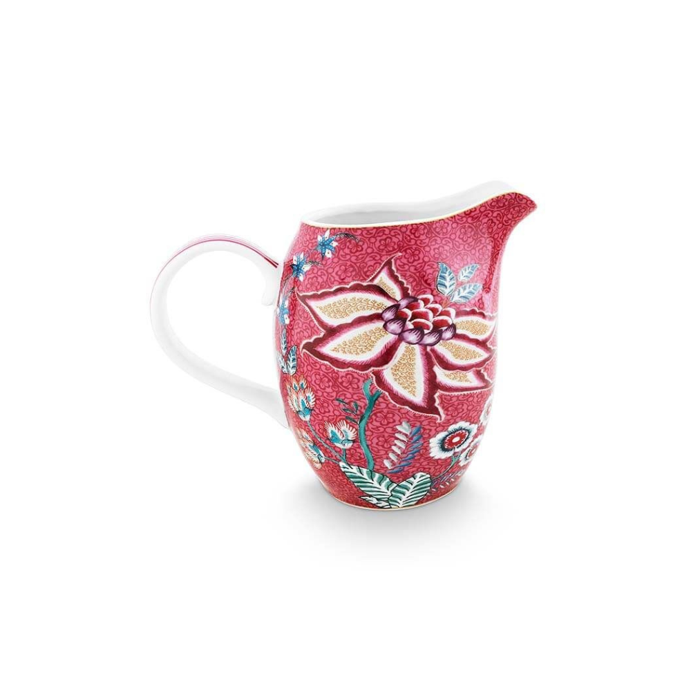Oriental Flower Festival Large Jug - Dark Pink