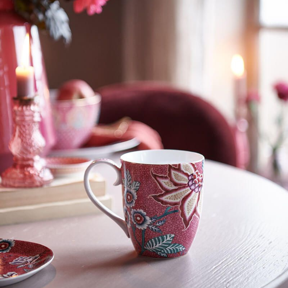 Oriental Flower Tea Set - Pink
