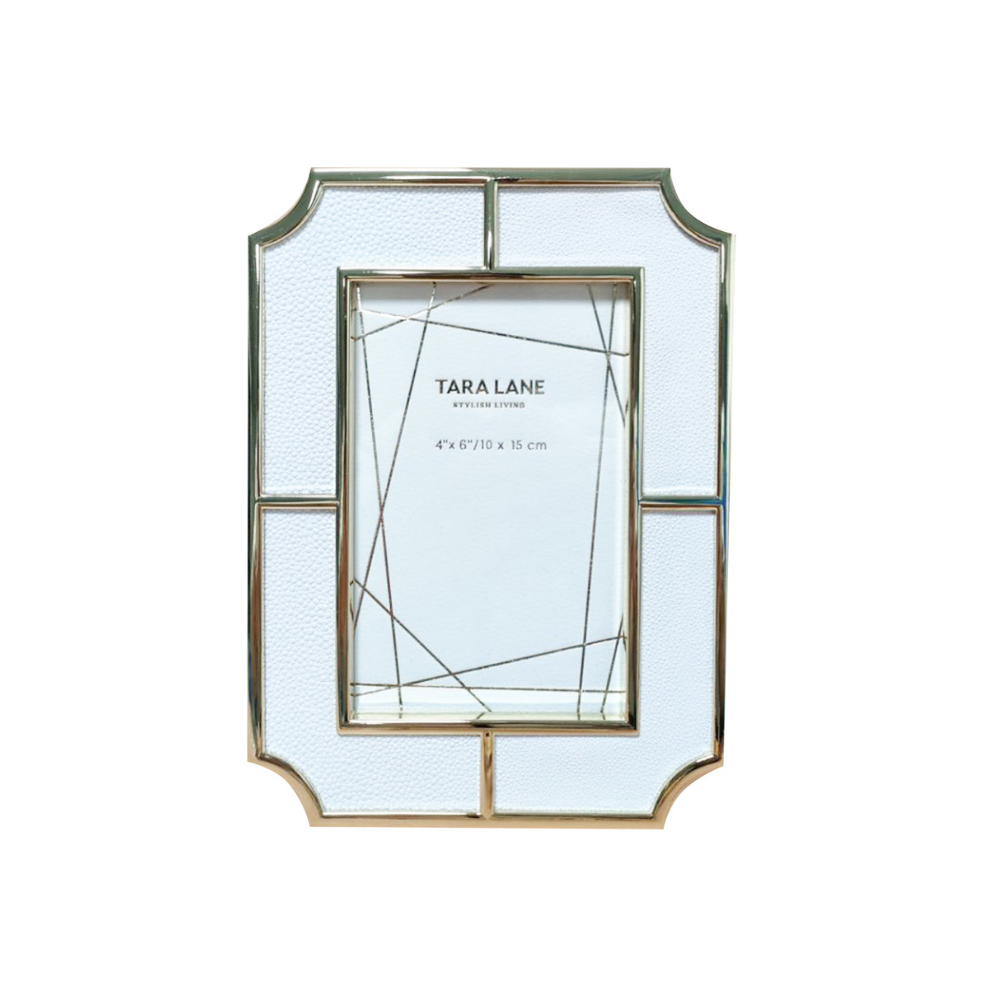 Mila Photo Frame White/Gold