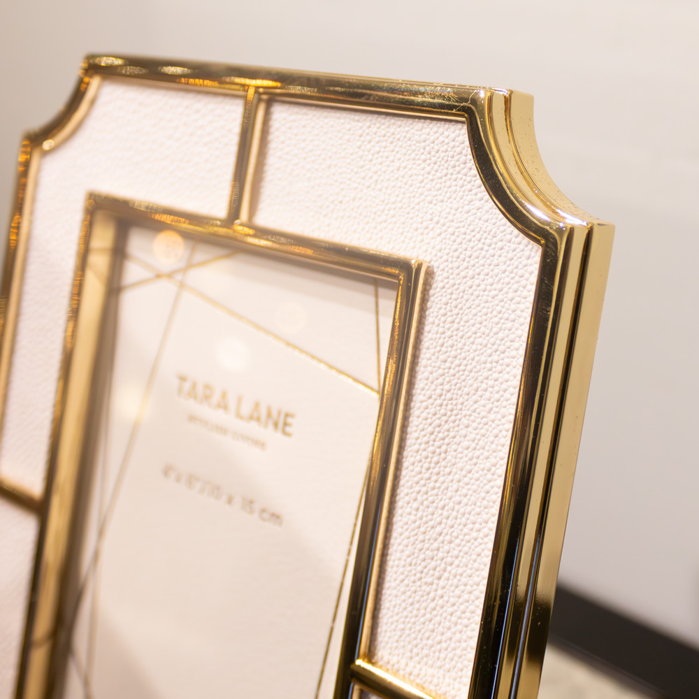 Mila Photo Frame White/Gold