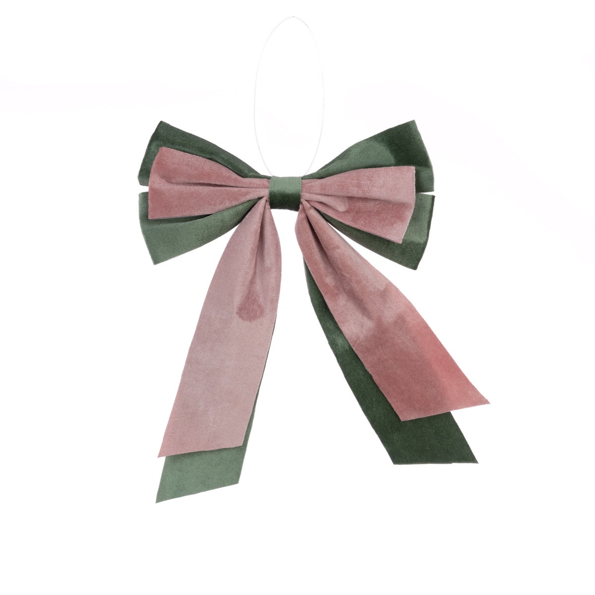 Green Velvet Mixed Bow 28cm