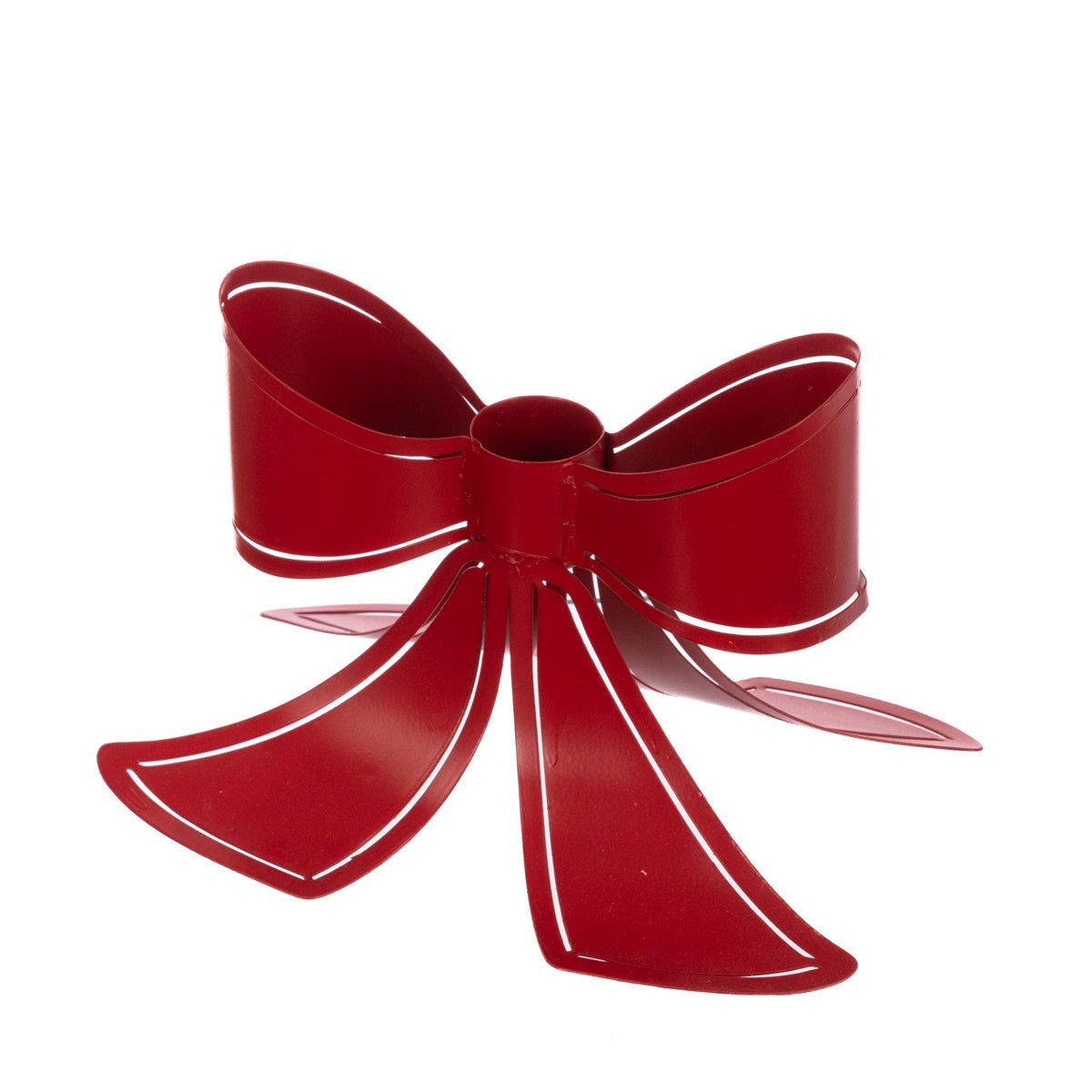 Metal Bow Candle Holder 18cm