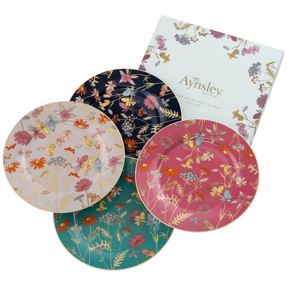 Aynsley Golden Meadow Tea Plates Set of 4