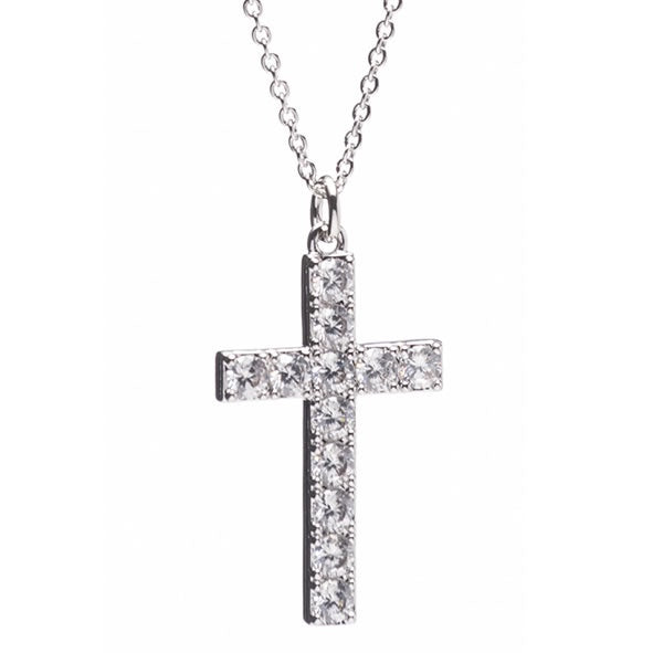 Silver Diamond Cross
