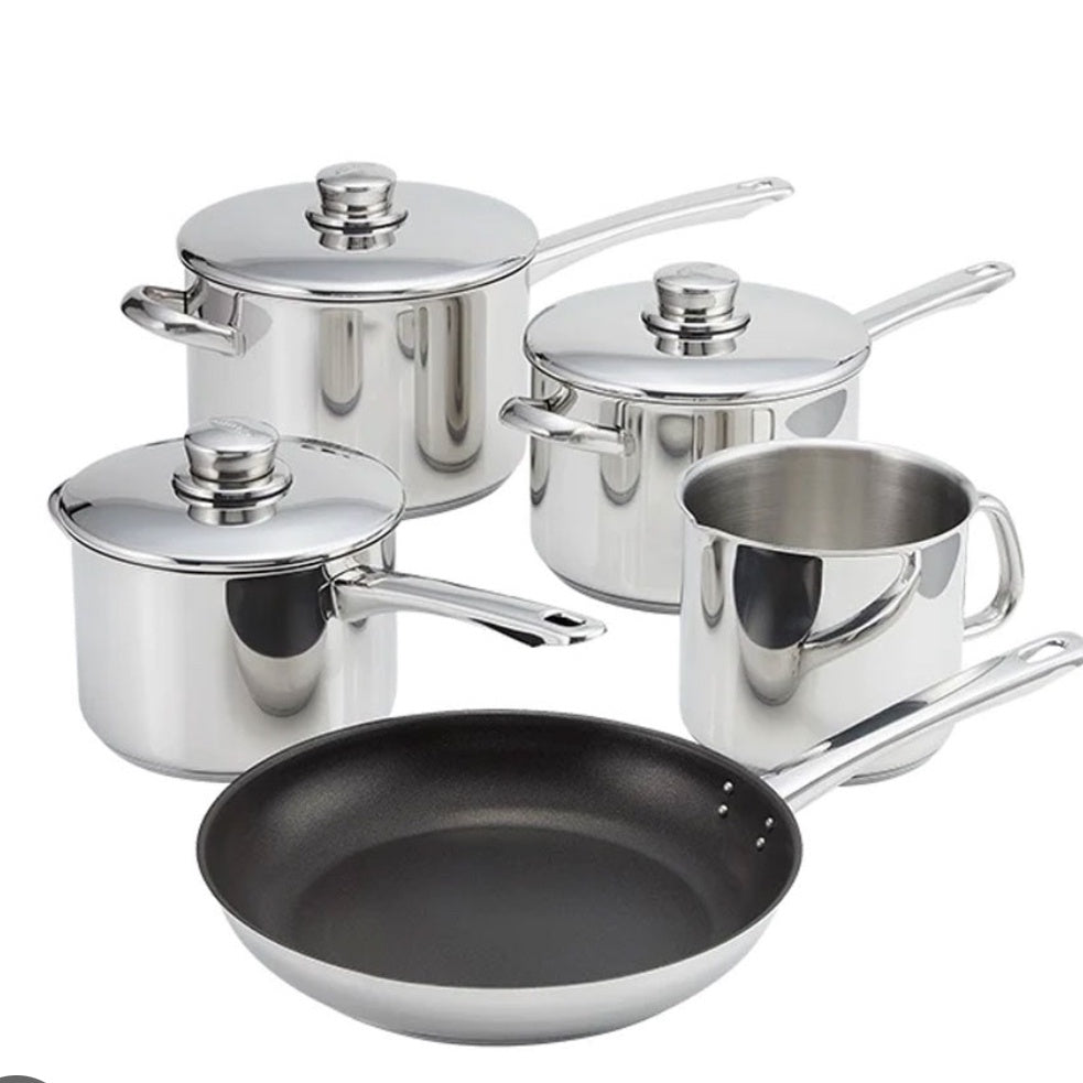 Stellar 8000 Classic 5 Piece Saucepan Set - Stainless Steel