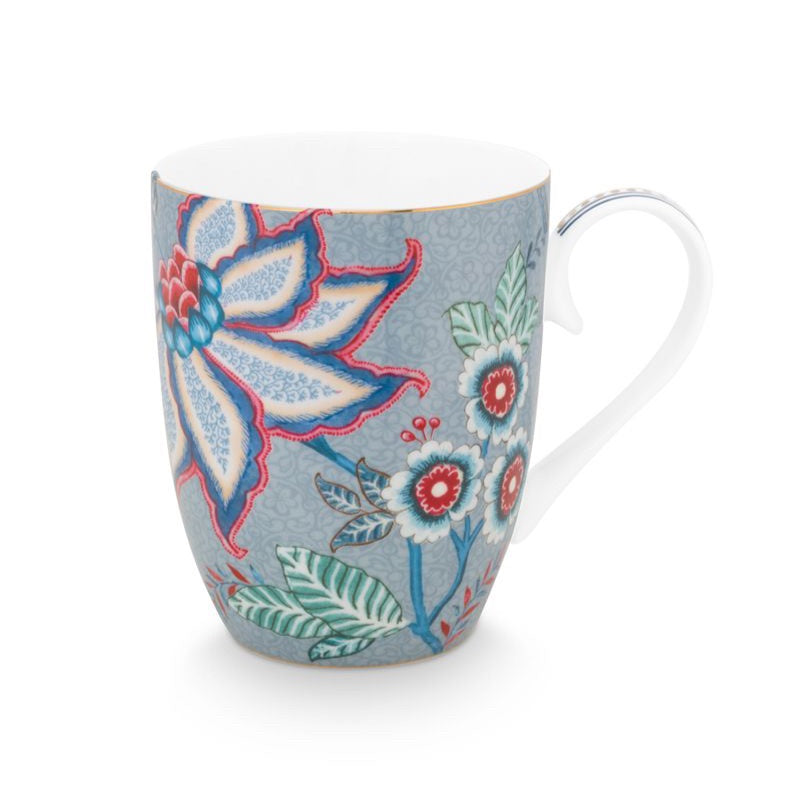 Flower Festival Mug Large Light Blue