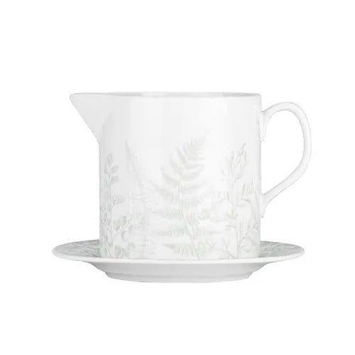 Mary Berry Gravy Boat & Saucer, Green Botanical