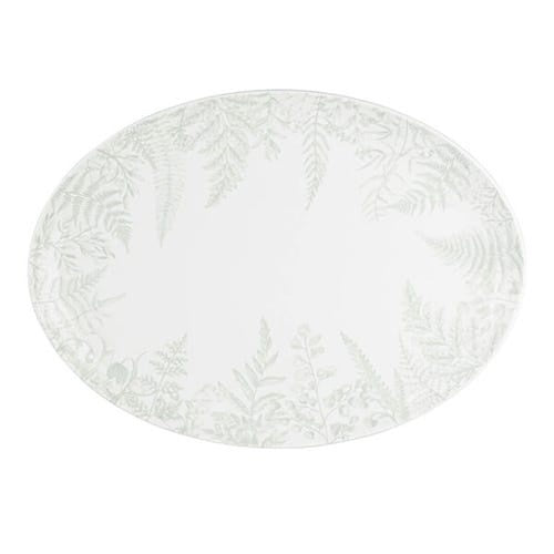 Mary Berry Oval Platter 35CM, Green Botanical