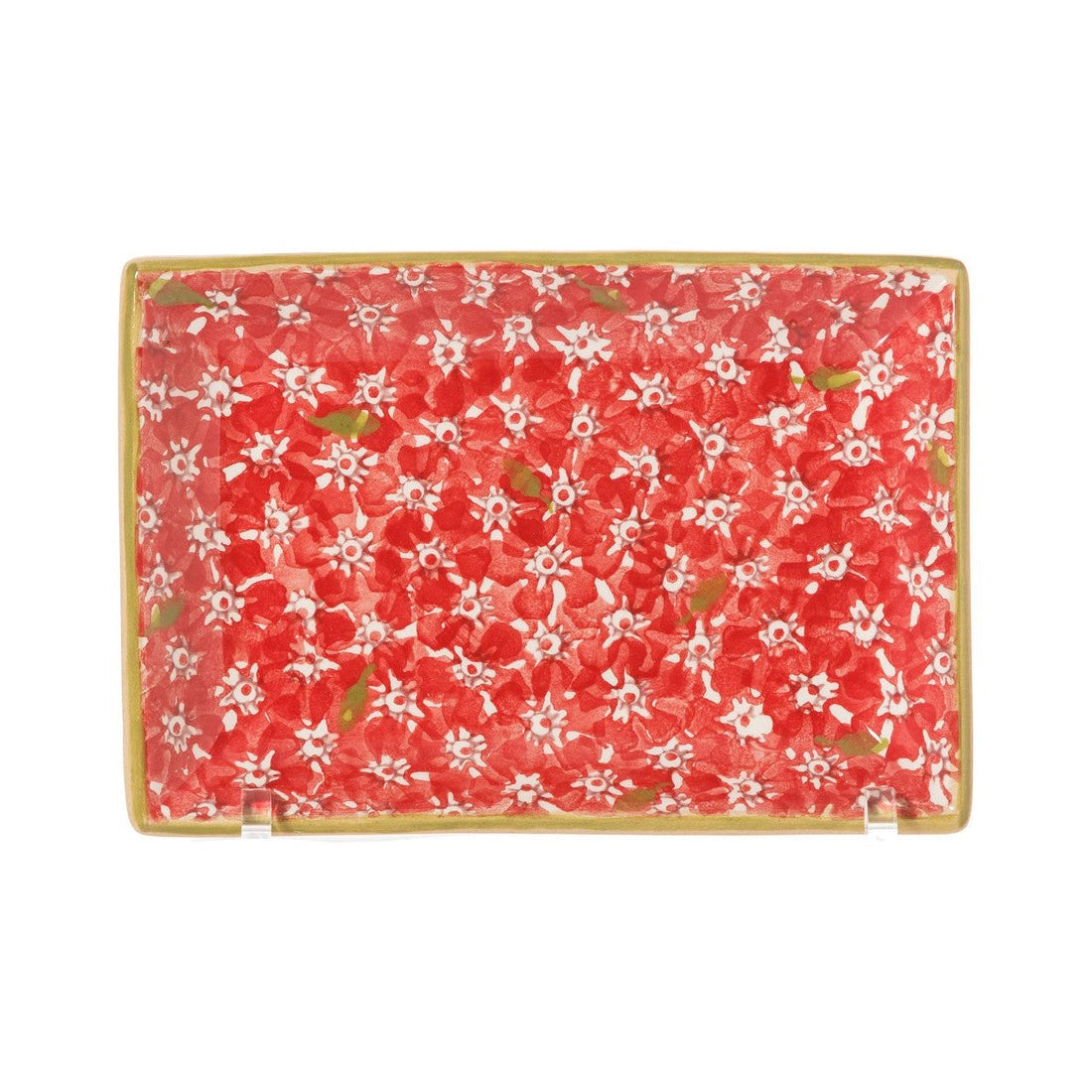 Small Rectangular Plate, Red Lawn