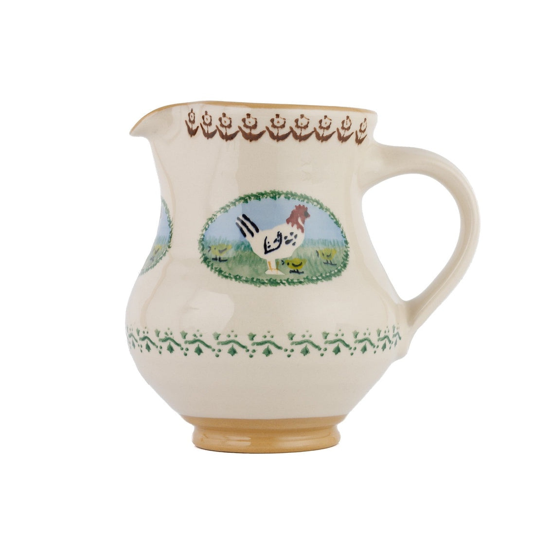 Medium Jug, Landscape, Hen