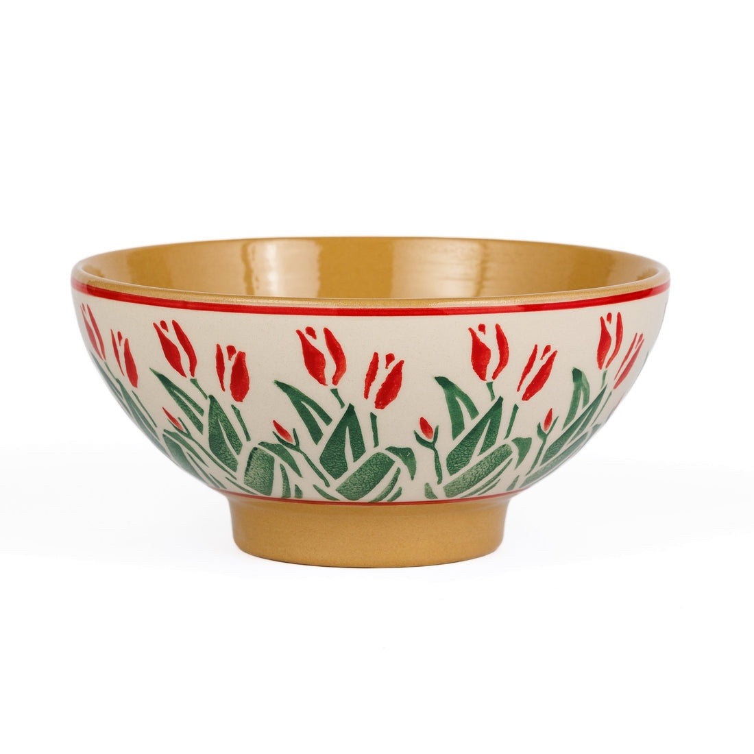 Medium Bowl, Red Bloom