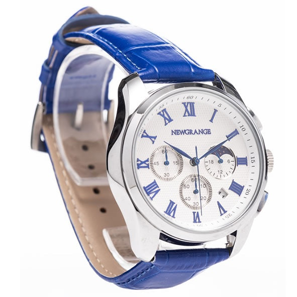 MENS WATCH (BLUE STRAP & WHITE FACE)